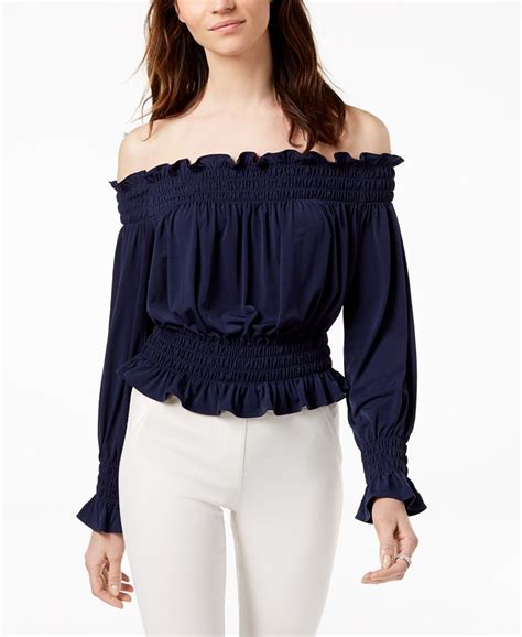 michael kors short sleeve tops|michael kors off shoulder top.